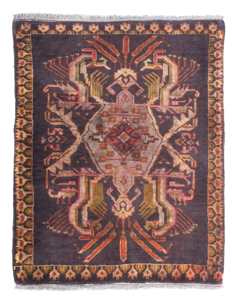 Persisk tæppe - Classic - 81 x 65 cm - mørkeblå
