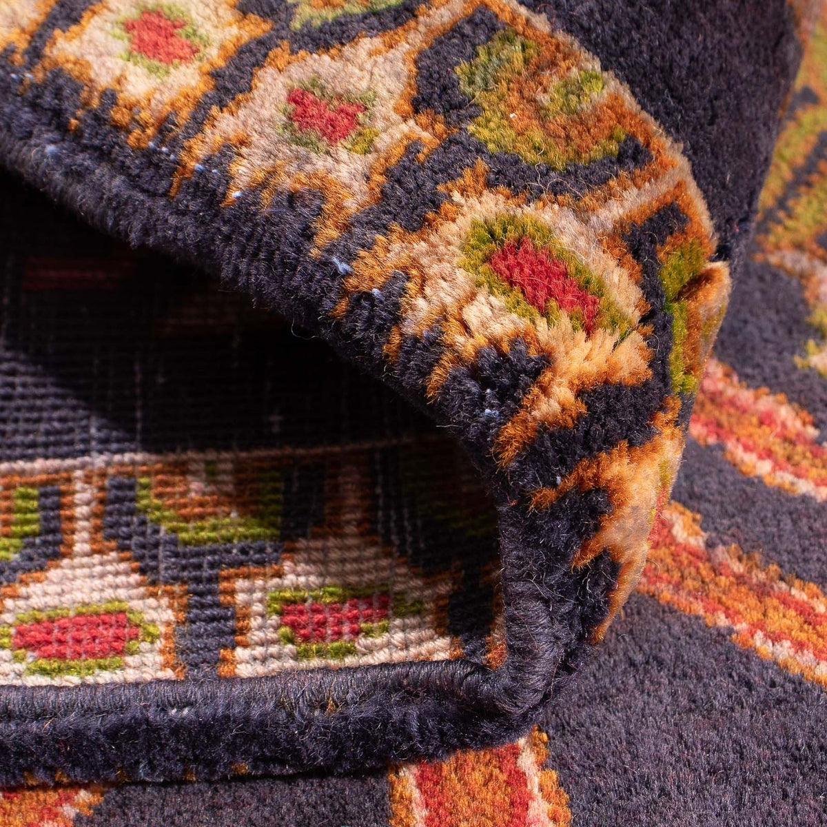 Persisk tæppe - Classic - 81 x 65 cm - mørkeblå