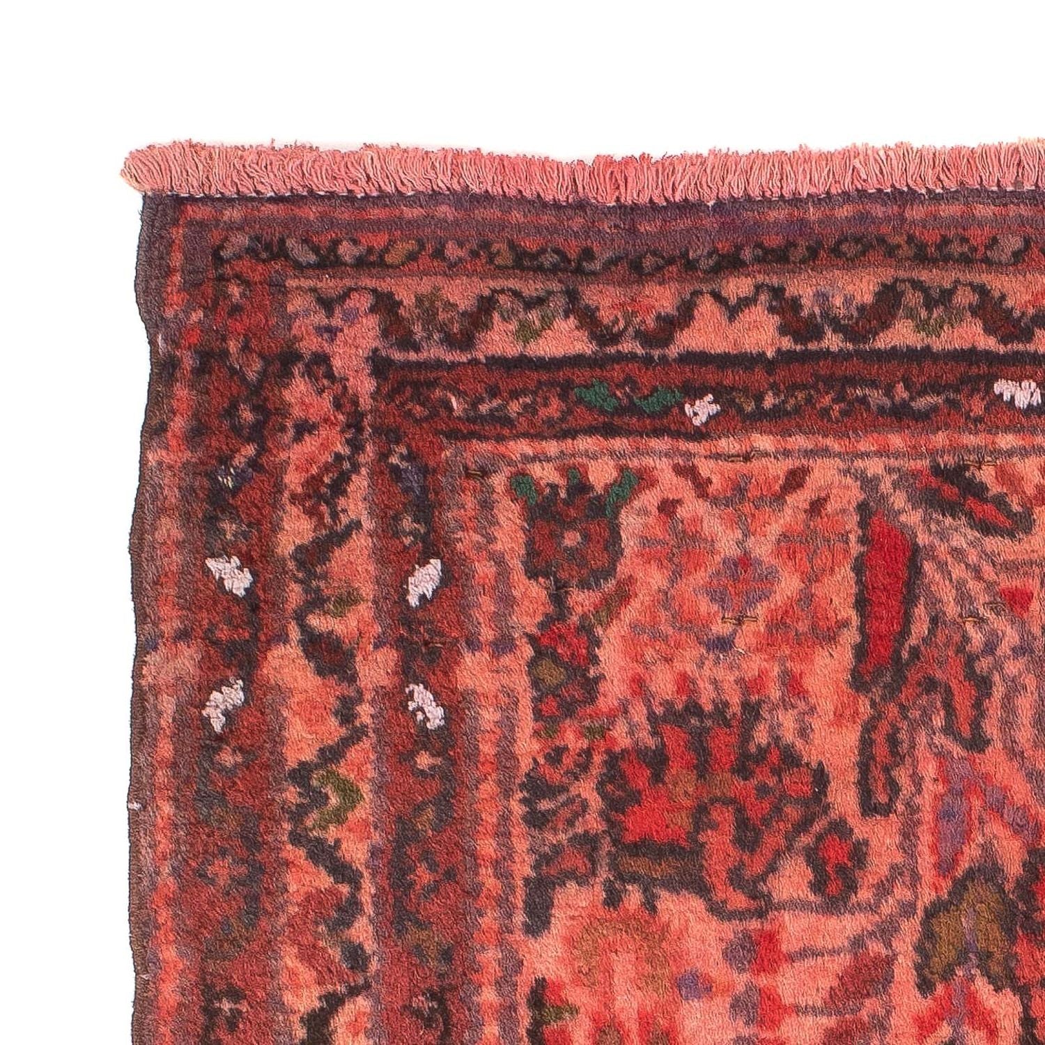Turkaman-tæppe - 80 x 68 cm - lysrød