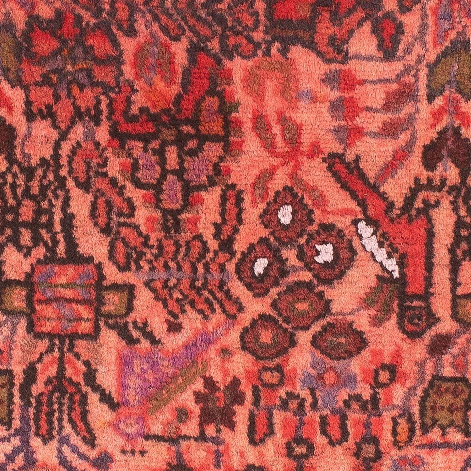 Turkaman-tæppe - 80 x 68 cm - lysrød