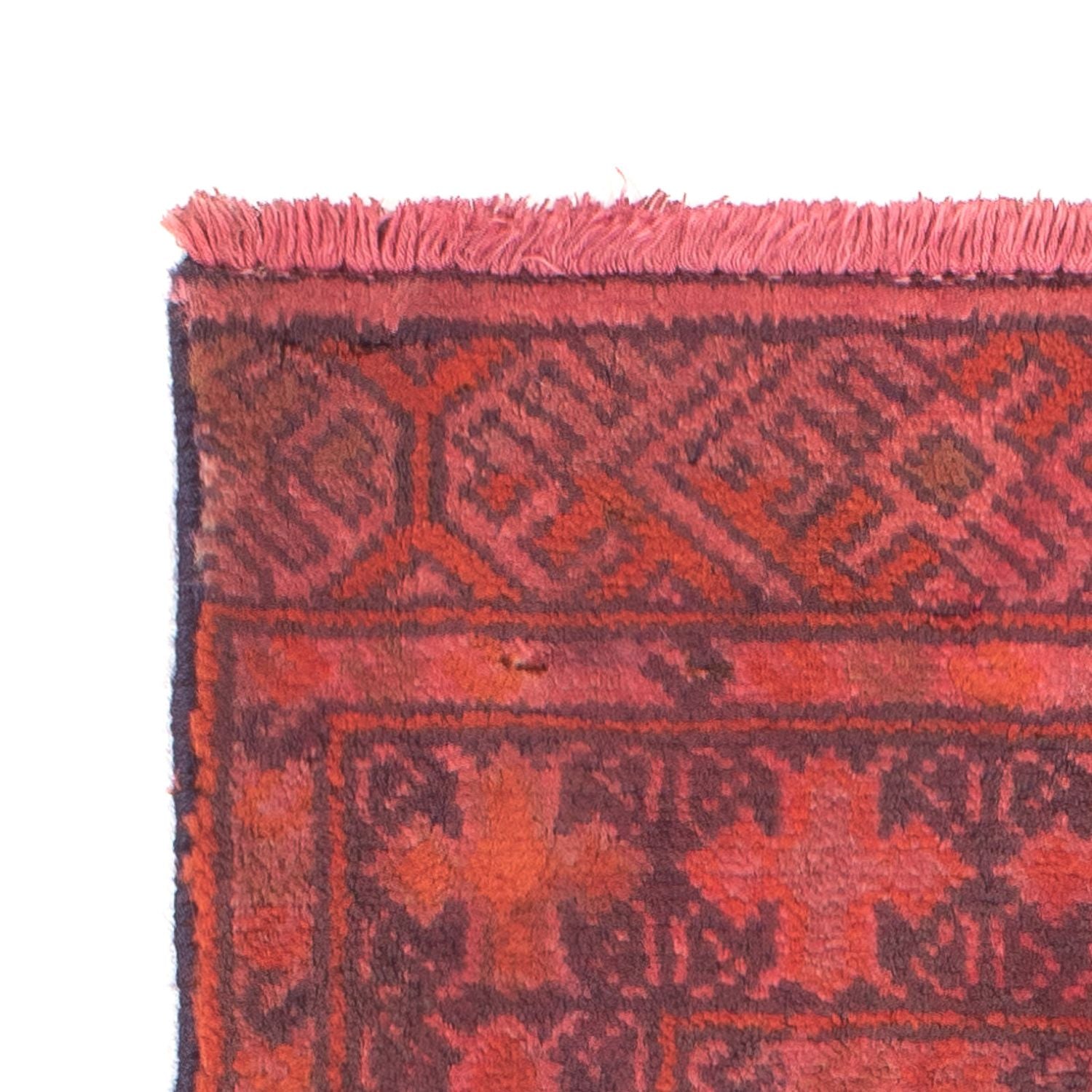 Turkaman-tæppe - 88 x 57 cm - lysrød