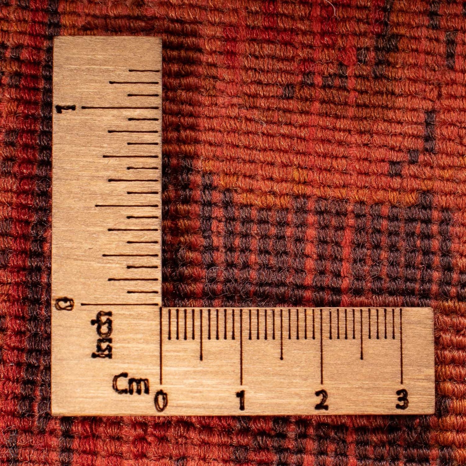 Persisk tæppe - Keshan - 93 x 60 cm - mørkerød