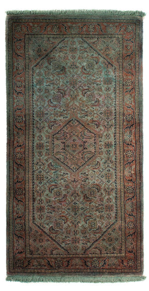 Orientalsk tæppe - Bijar - Indus - 140 x 70 cm - lyseblå