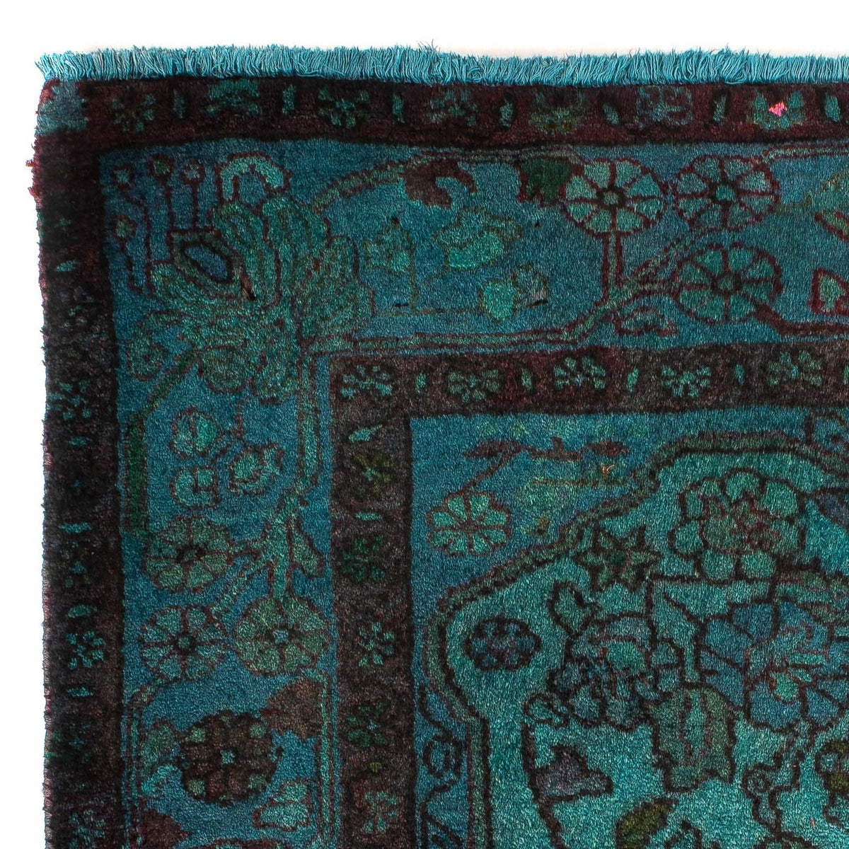 Persisk tæppe - Nomadisk - 119 x 91 cm - lyseblå