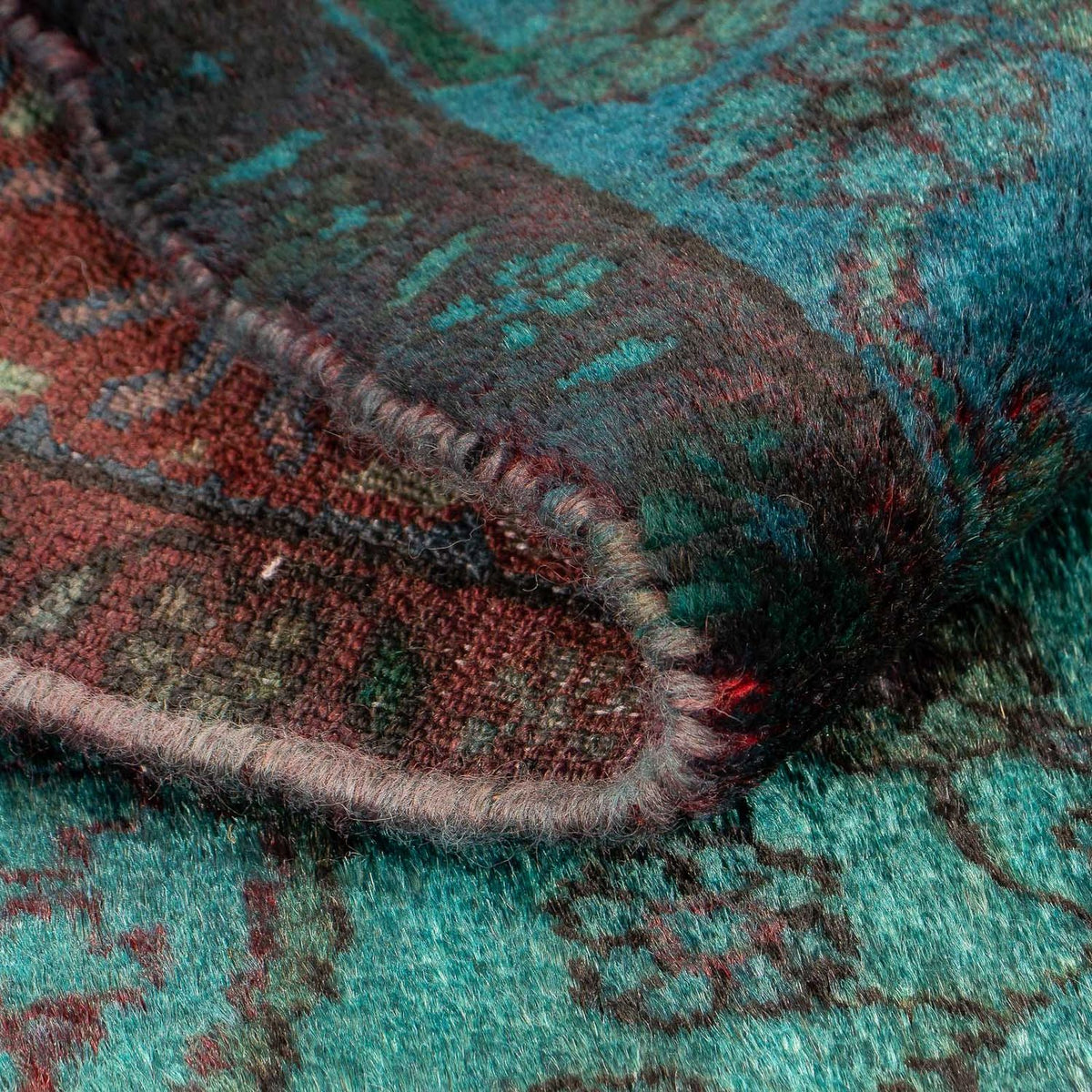 Persisk tæppe - Nomadisk - 119 x 91 cm - lyseblå