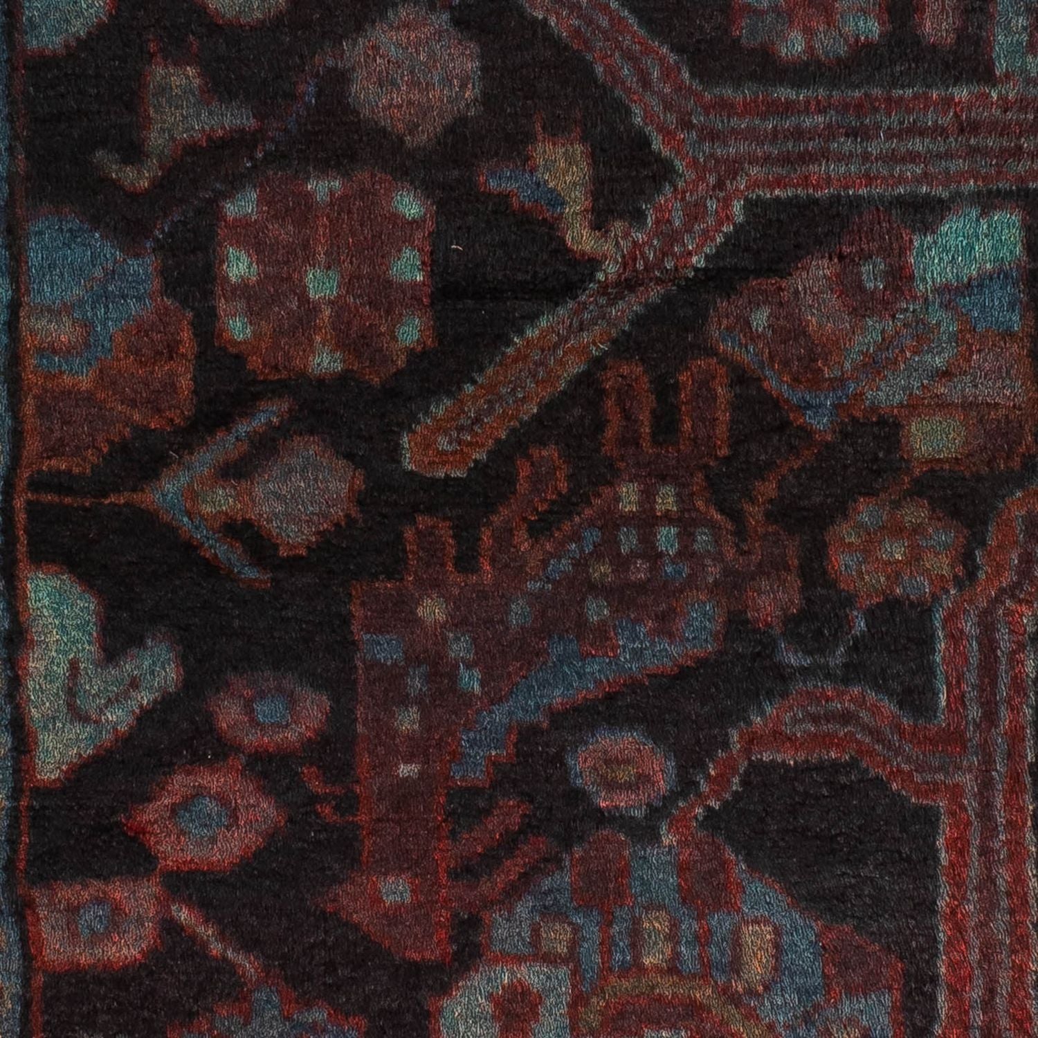 Persisk tæppe - Nomadisk - 134 x 95 cm - mørkeblå