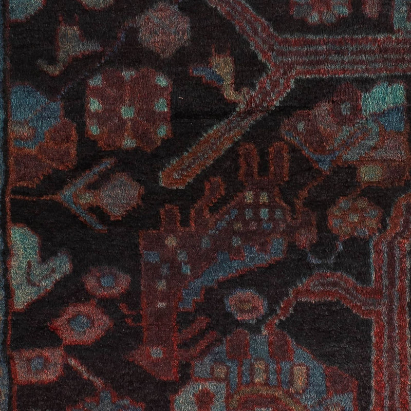 Persisk tæppe - Nomadisk - 134 x 95 cm - mørkeblå
