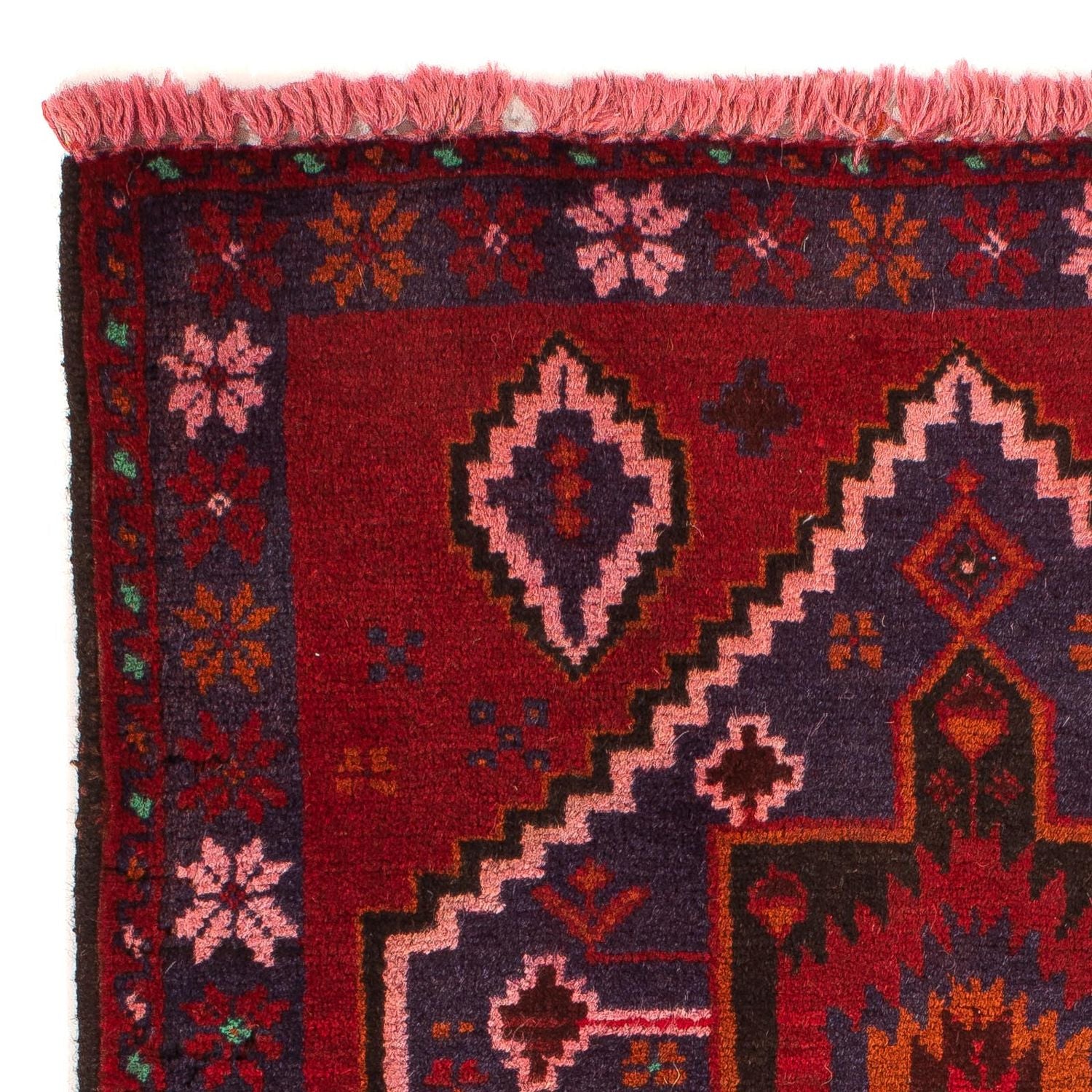 Baluch-tæppe - 125 x 87 cm - mørkerød