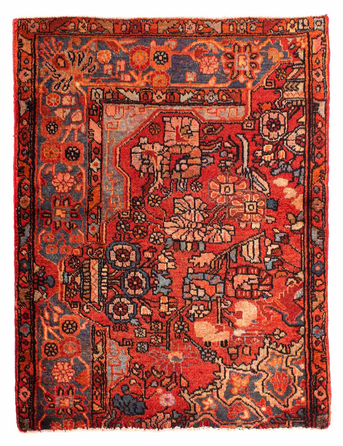 Persisk tæppe - Nomadisk - 115 x 89 cm - rød