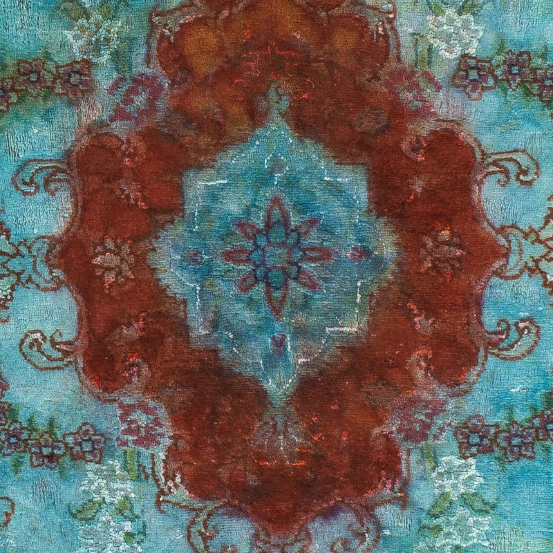 Persisk tæppe - Tabriz - Royal - 124 x 77 cm - turkis