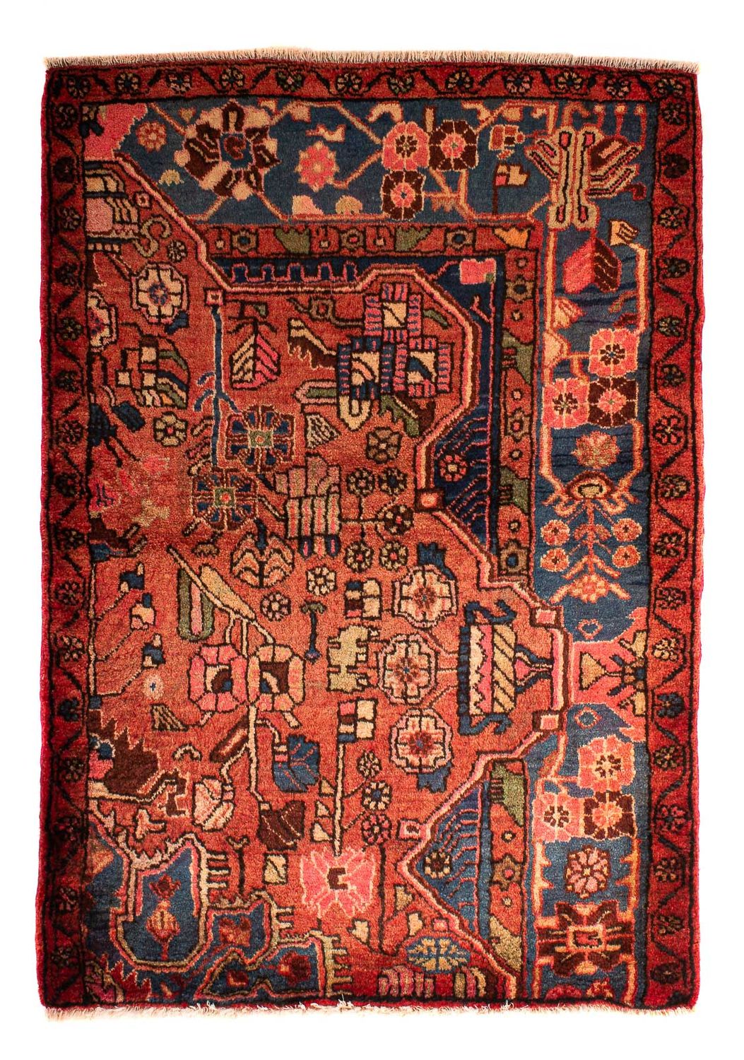 Persisk tæppe - Nomadisk - 122 x 88 cm - flerfarvet