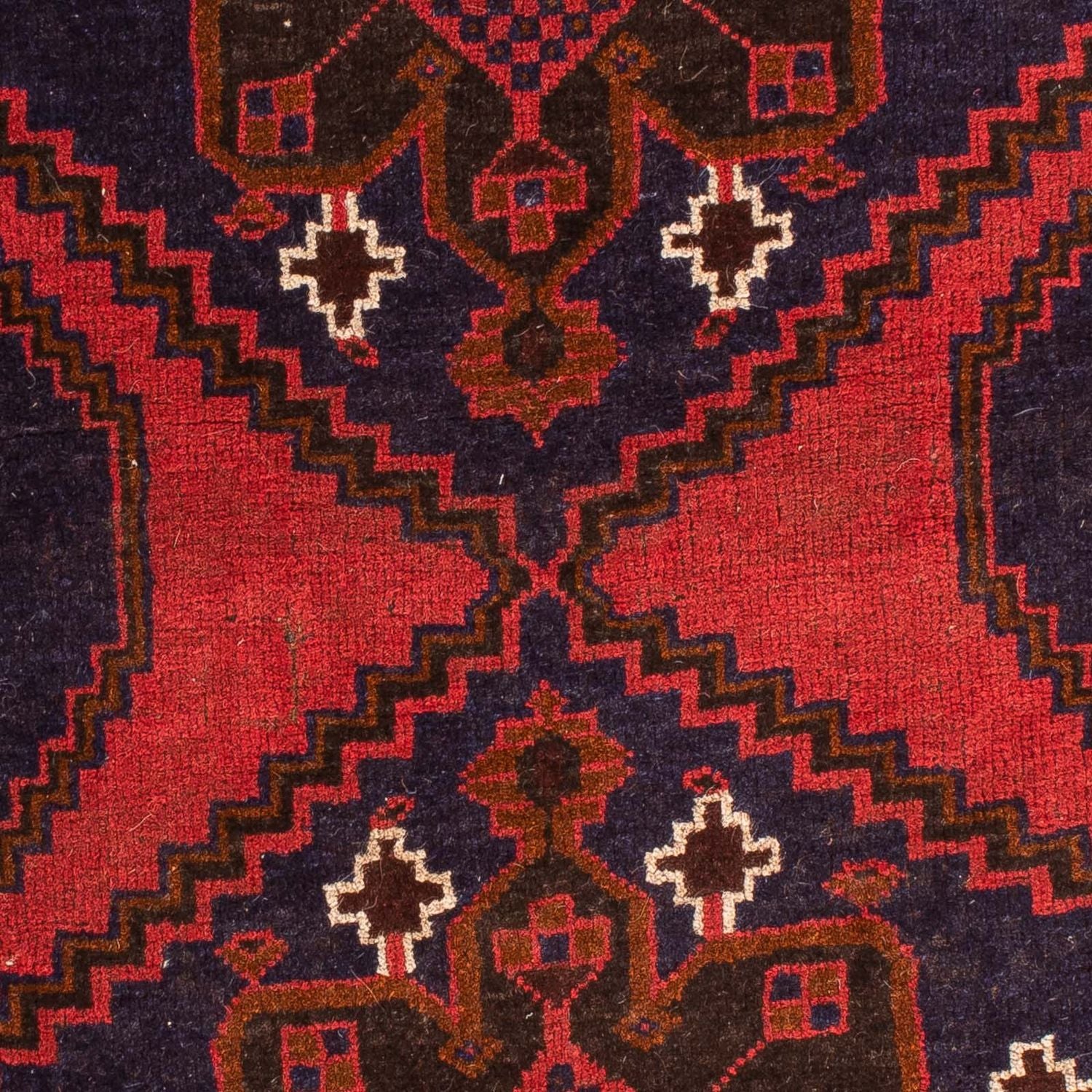 Baluch-tæppe - 140 x 92 cm - mørkerød