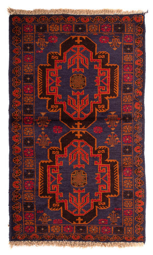 Baluch-tæppe - 133 x 76 cm - mørkeblå