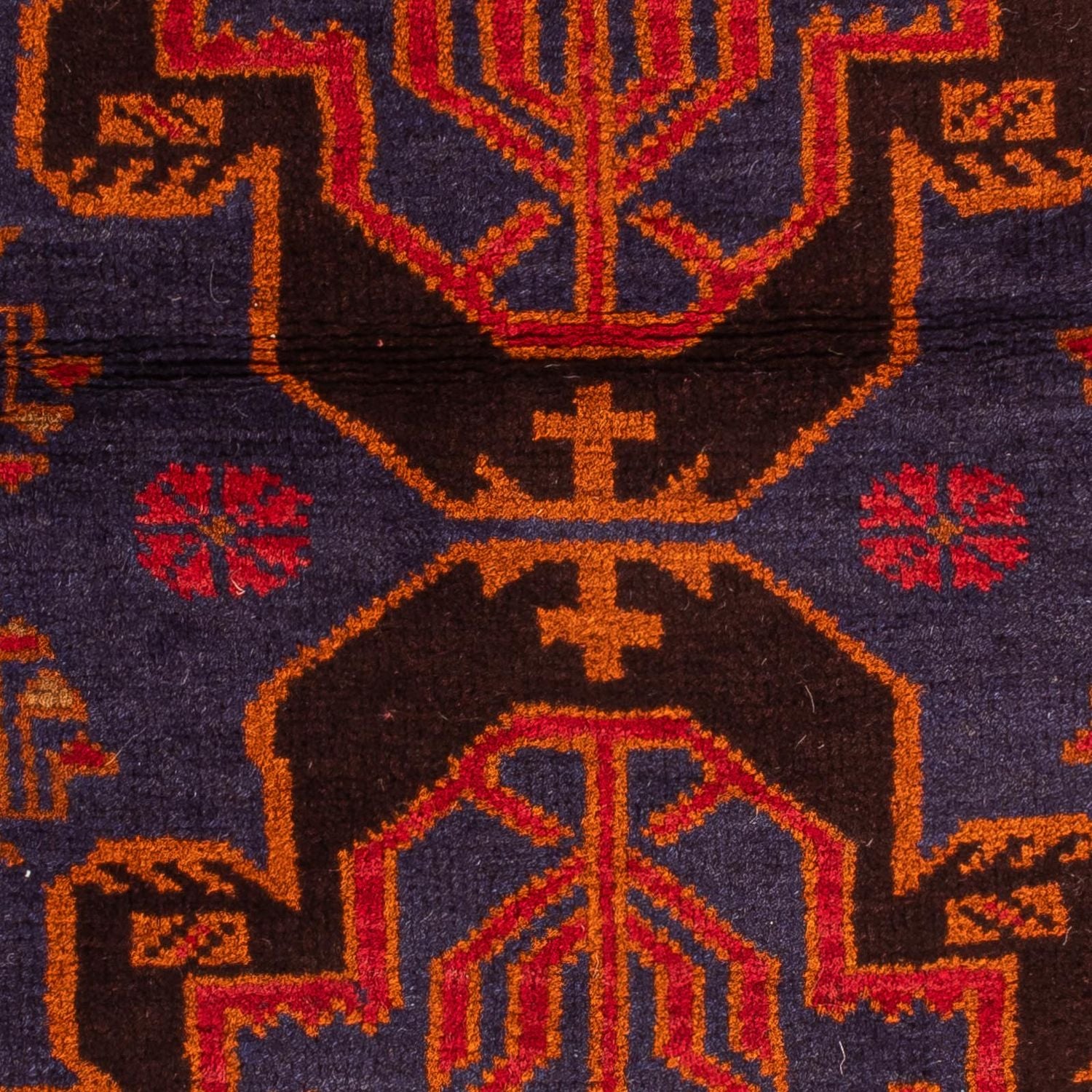 Baluch-tæppe - 133 x 76 cm - mørkeblå