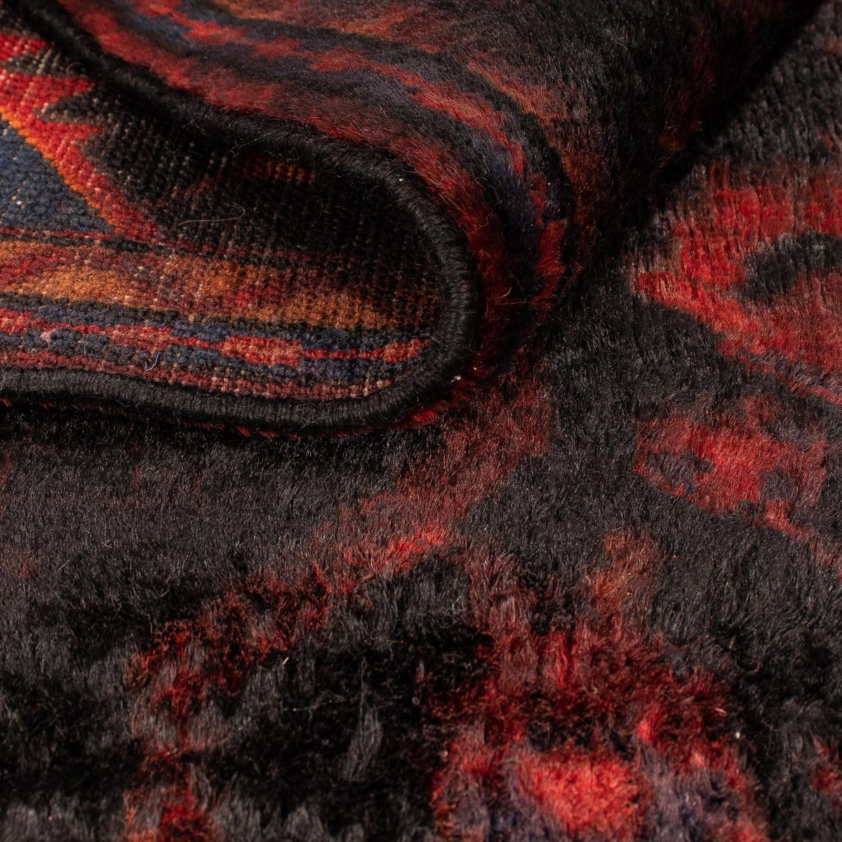 Persisk tæppe - Nomadisk - 143 x 102 cm - mørkerød