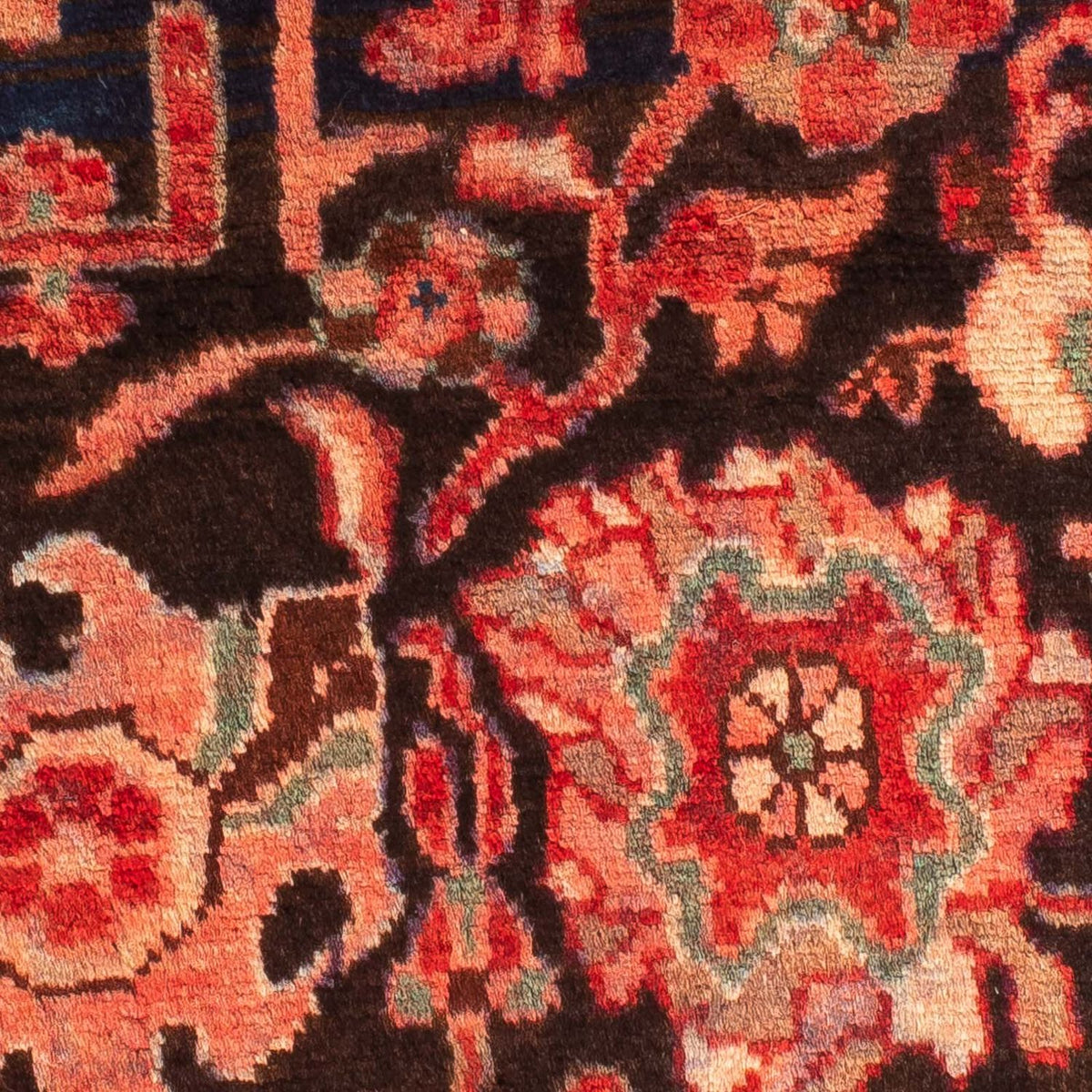 Persisk tæppe - Nomadisk - 118 x 95 cm - lysrød