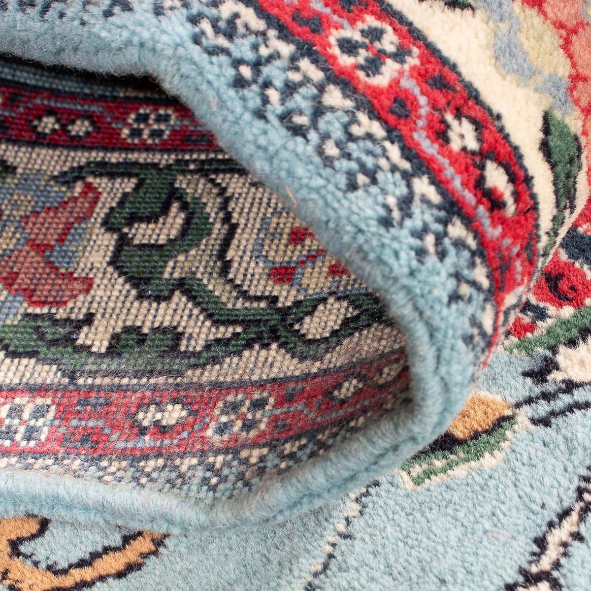 Orientalsk tæppe - Indus - 194 x 81 cm - lyseblå