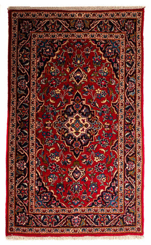 Persisk tæppe - Keshan - 153 x 95 cm - rød