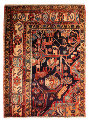 Persisk tæppe - Nomadisk - 120 x 88 cm - flerfarvet