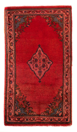 Persisk tæppe - Classic - 124 x 63 cm - mørkerød