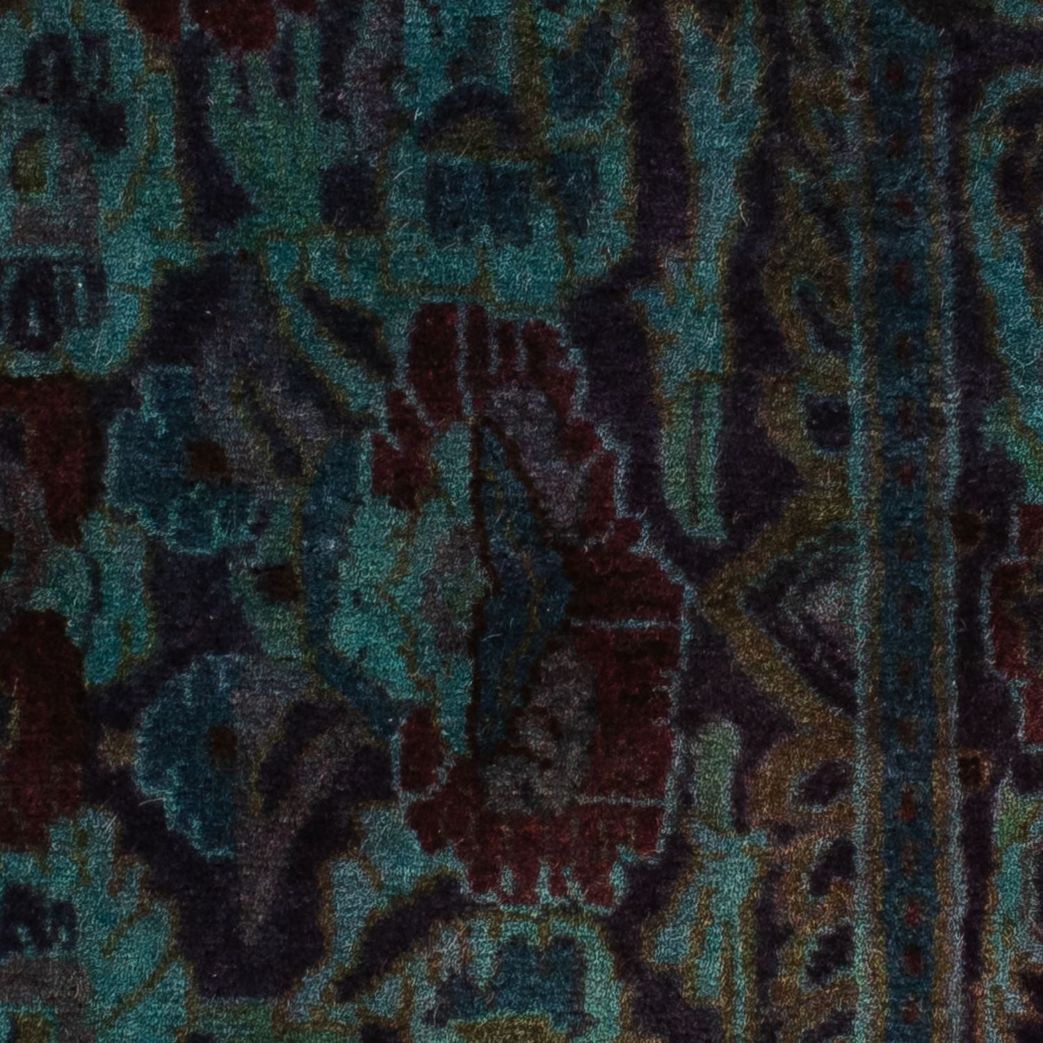 Persisk tæppe - Keshan - 117 x 65 cm - mørkeblå