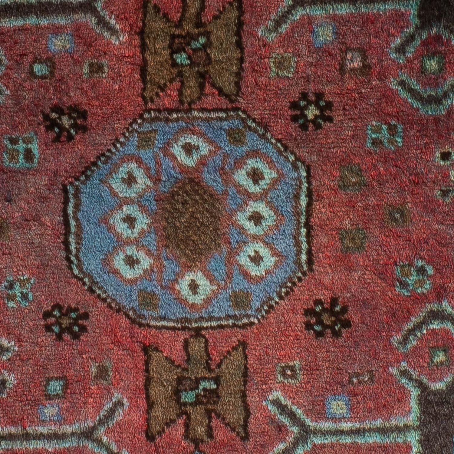 Persisk tæppe - Nomadisk firkantet  - 108 x 101 cm - flerfarvet