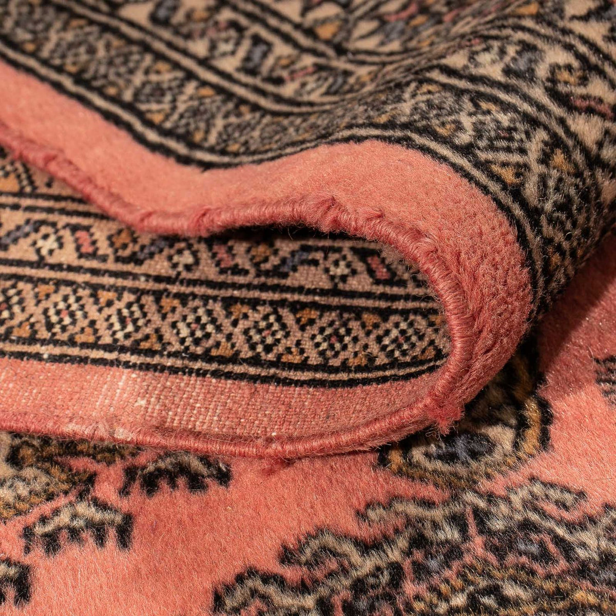 Pakistan Tæppe - 190 x 127 cm - lysrød