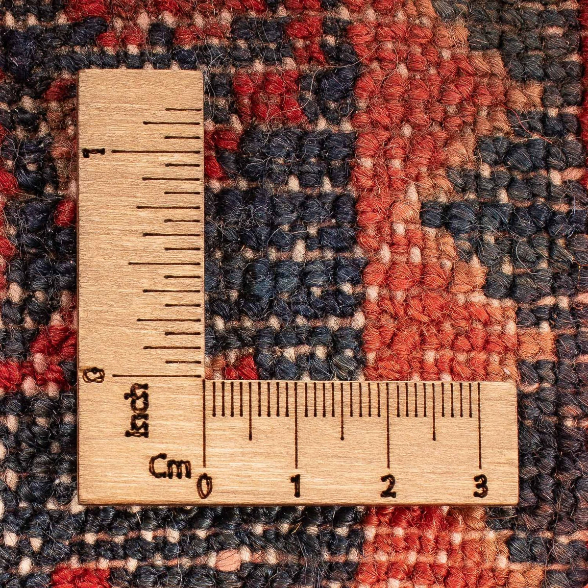 Persisk tæppe - Nomadisk - 132 x 95 cm - mørkerød