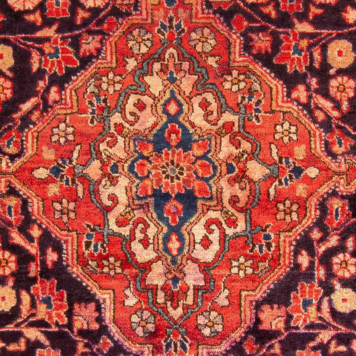 Persisk tæppe - Nomadisk - 214 x 137 cm - mørkeblå