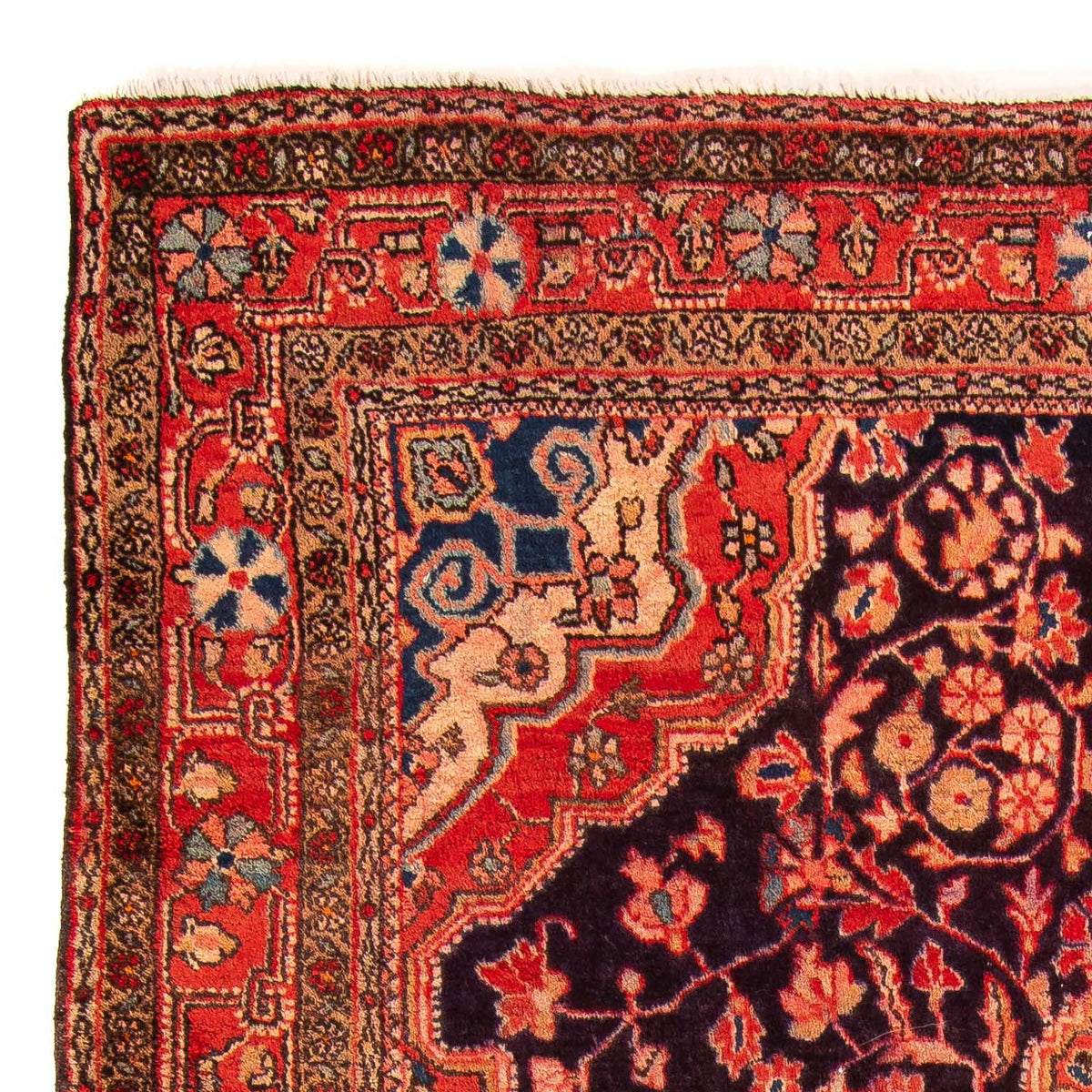 Persisk tæppe - Nomadisk - 214 x 137 cm - mørkeblå