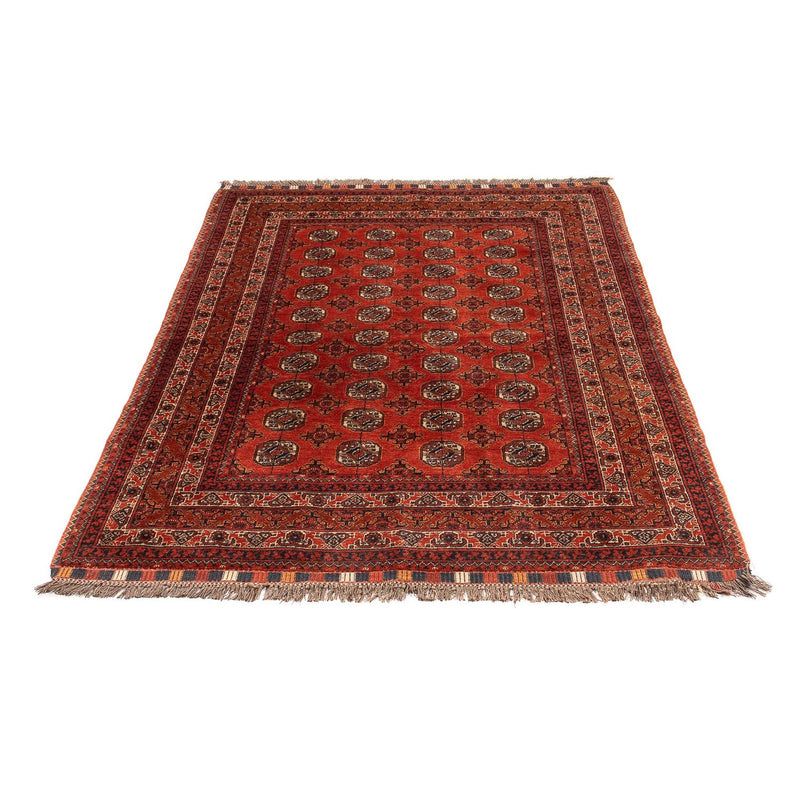Afghansk tæppe - Bukhara - 199 x 124 cm - mørkerød