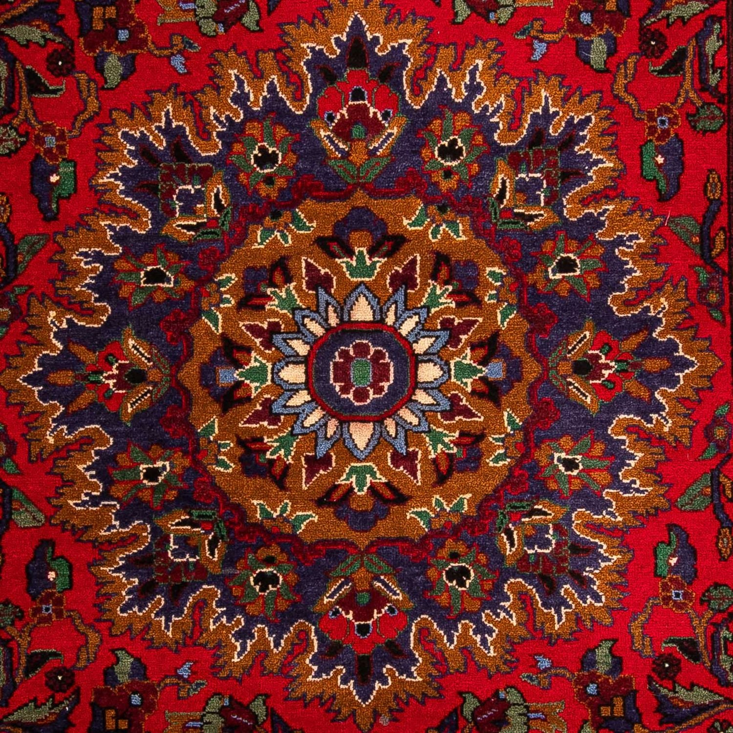 Løber Afghansk tæppe - 205 x 114 cm - mørkerød