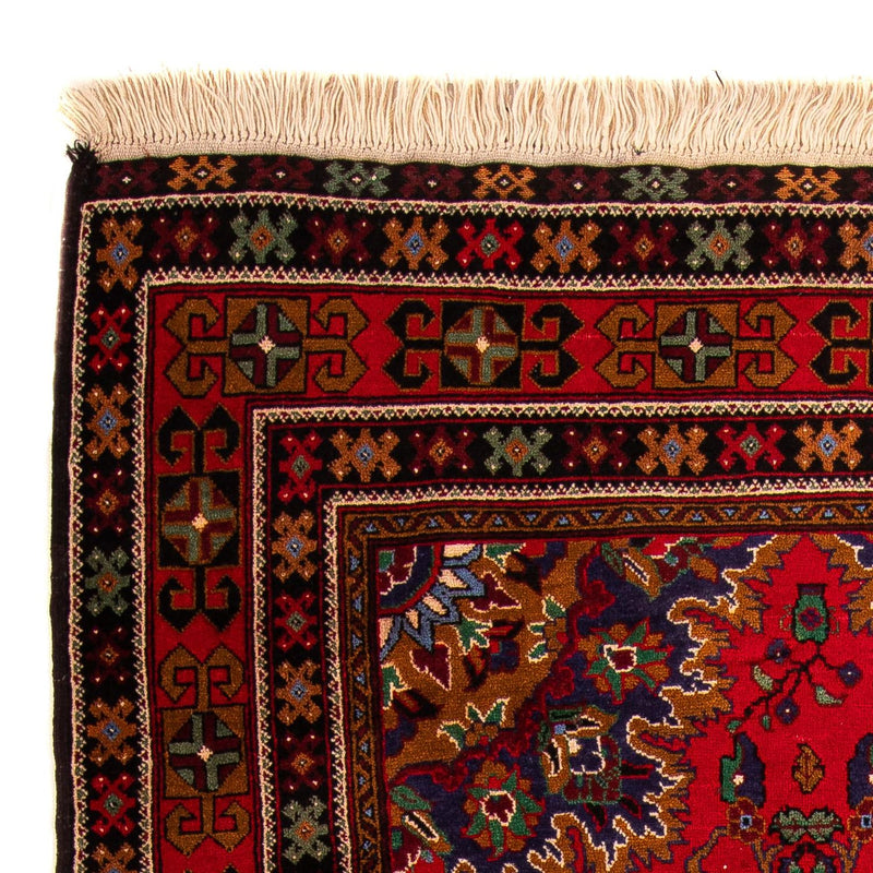 Løber Afghansk tæppe - 205 x 114 cm - mørkerød
