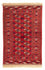 Turkaman-tæppe - 123 x 83 cm - mørkerød