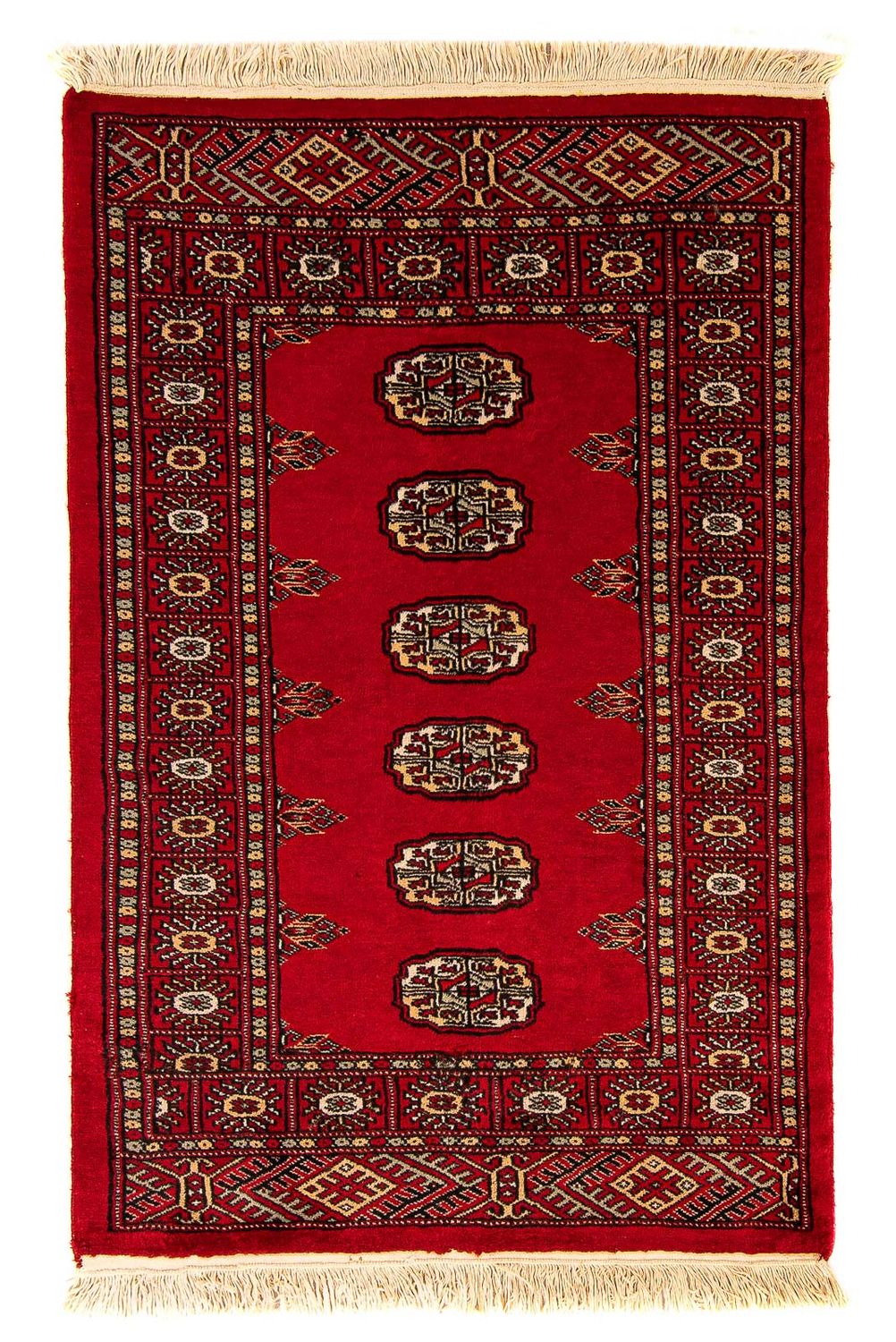 Pakistan Tæppe - 123 x 80 cm - mørkerød