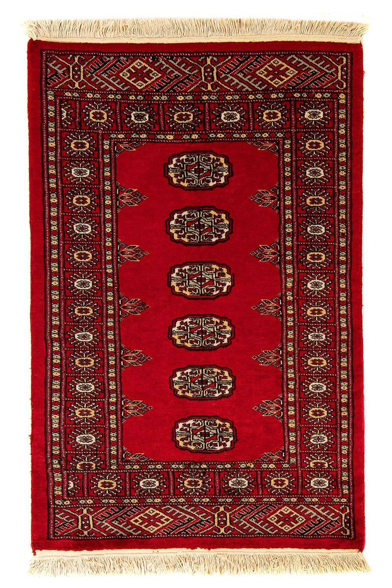 Pakistan Tæppe - 123 x 80 cm - mørkerød