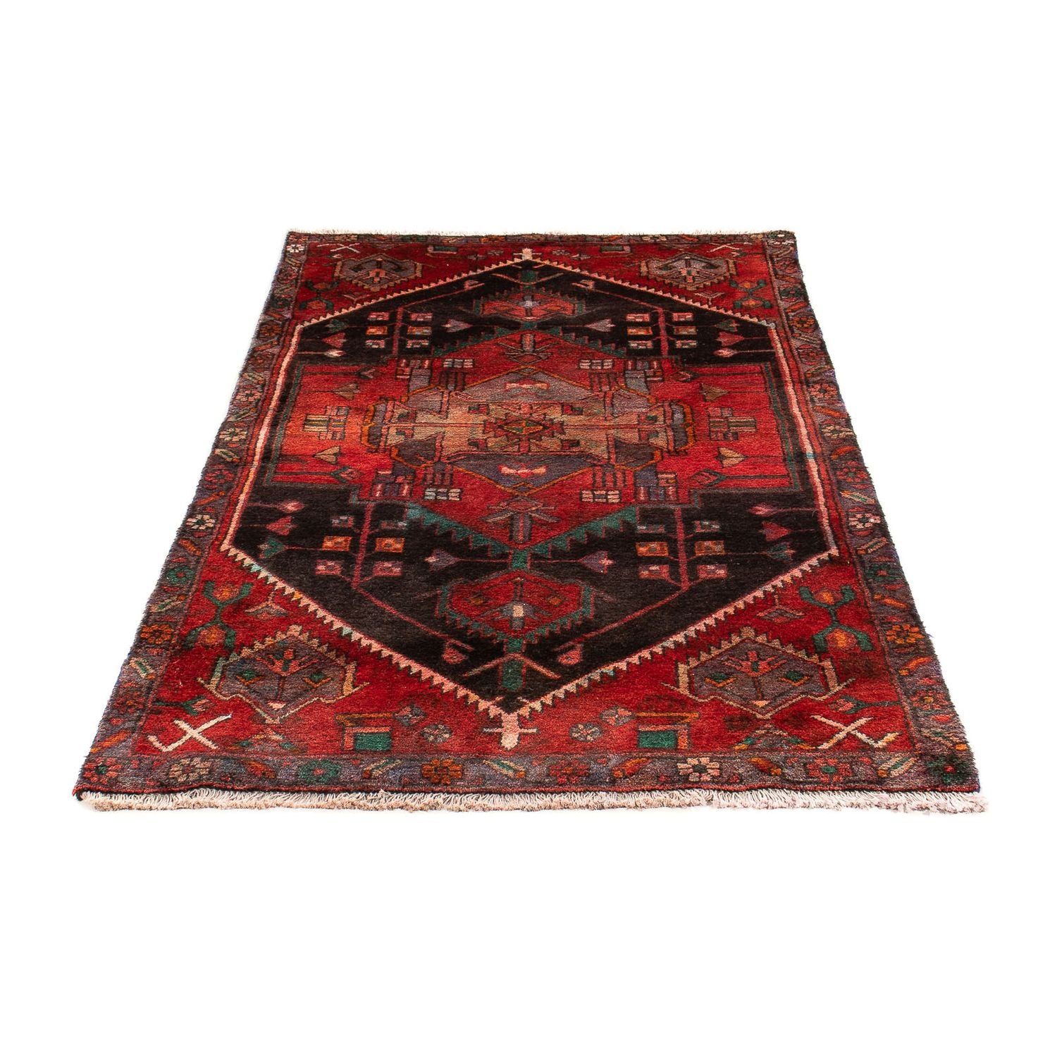 Persisk tæppe - Nomadisk - 177 x 108 cm - mørkerød