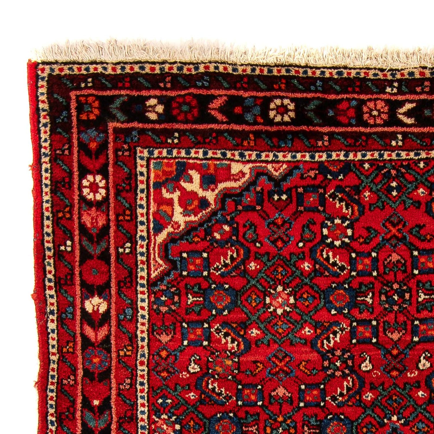 Persisk tæppe - Nomadisk - 159 x 113 cm - mørkerød