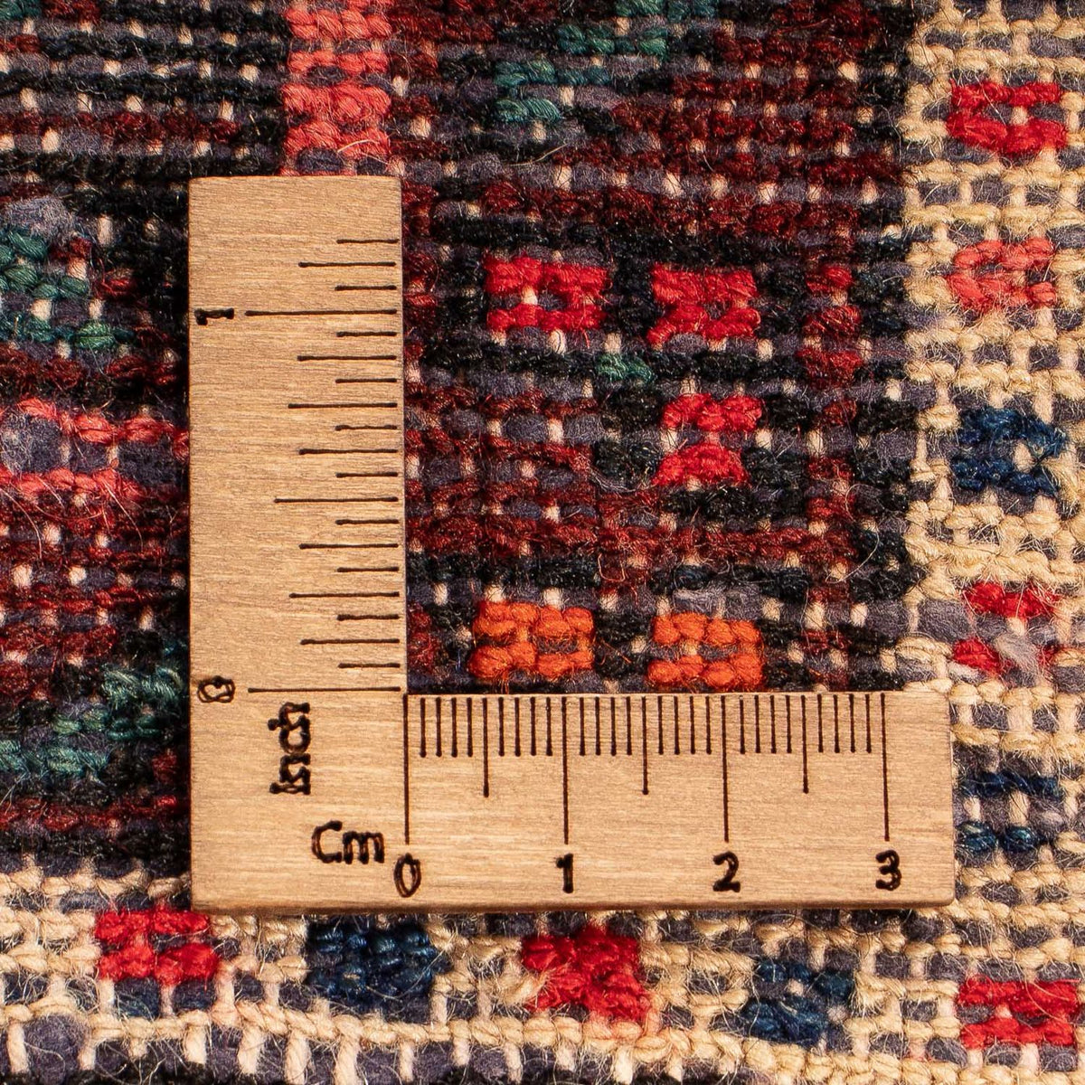 Persisk tæppe - Nomadisk - 159 x 113 cm - mørkerød