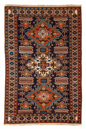 Persisk tæppe - Nomadisk - 170 x 112 cm - mørkeblå