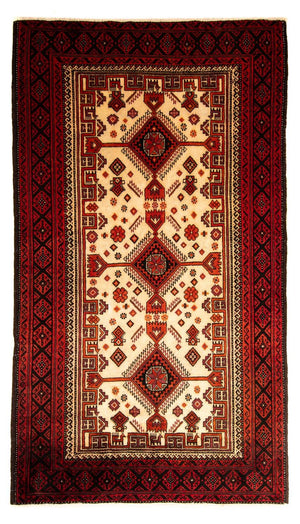 Baluch-tæppe - 183 x 107 cm - mørkerød