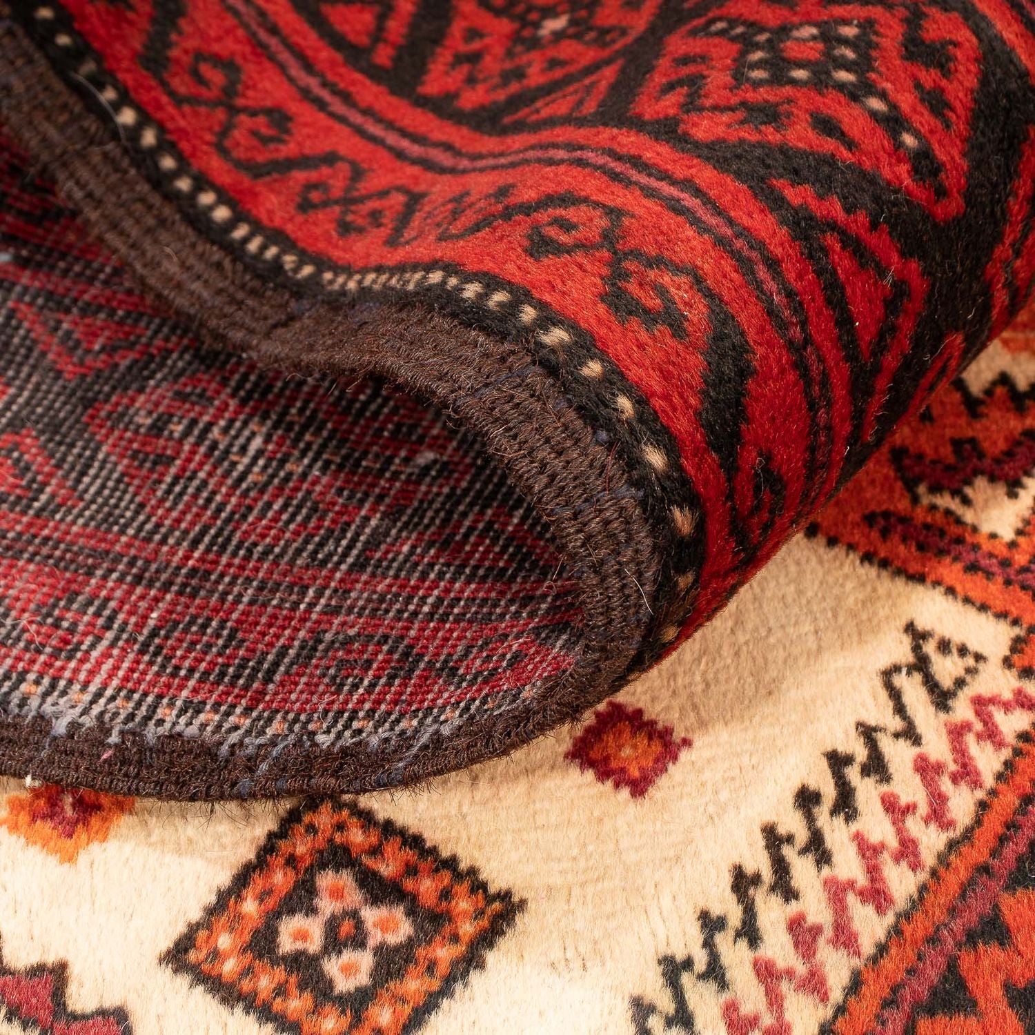Baluch-tæppe - 183 x 107 cm - mørkerød