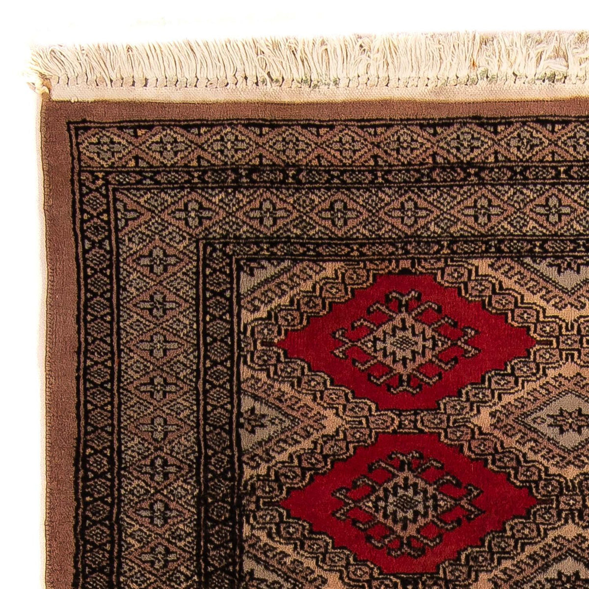 Pakistan Tæppe - 150 x 96 cm - mørkerød