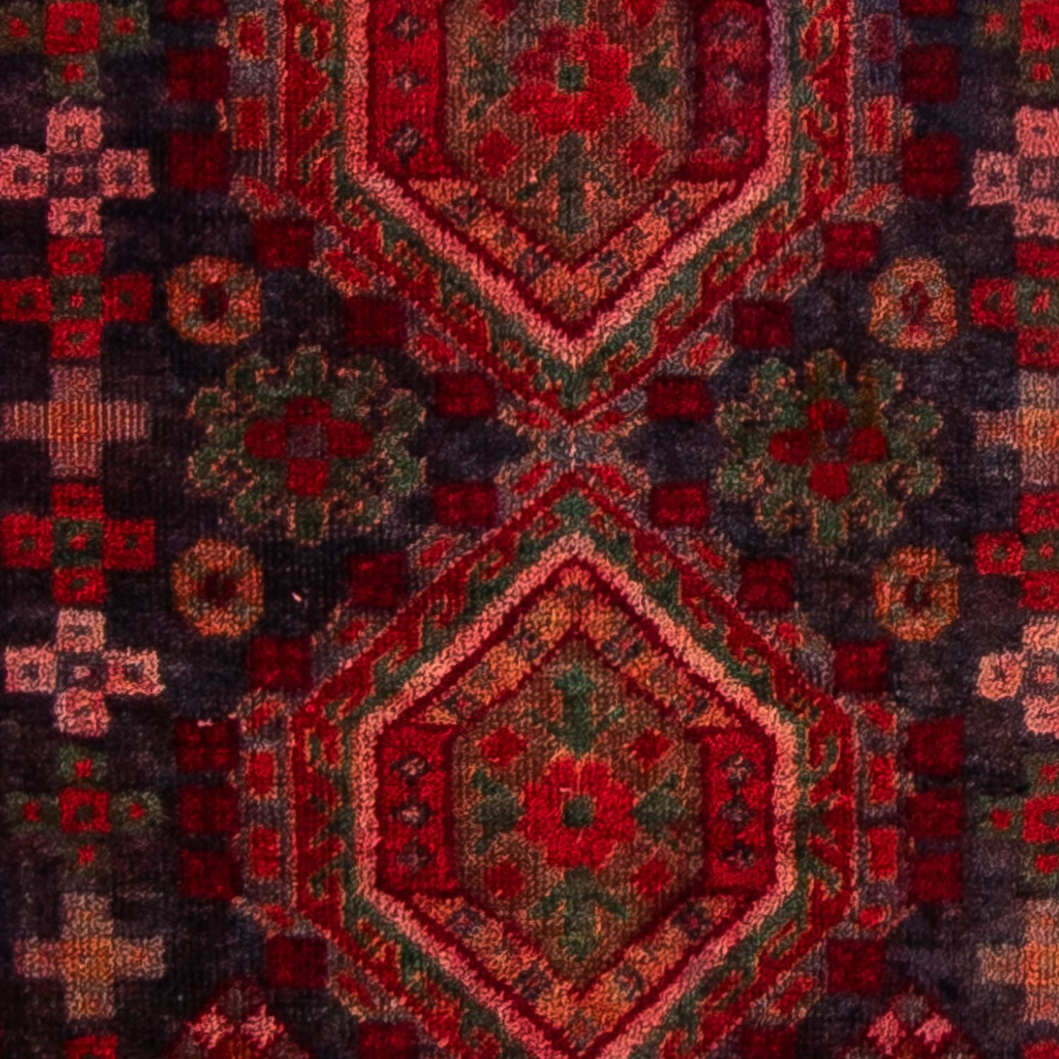 Baluch-tæppe - 154 x 78 cm - mørkerød