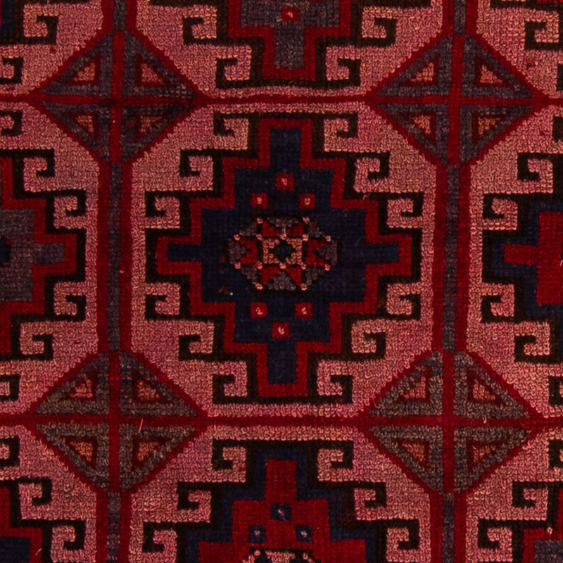 Baluch-tæppe - 131 x 104 cm - lysrød