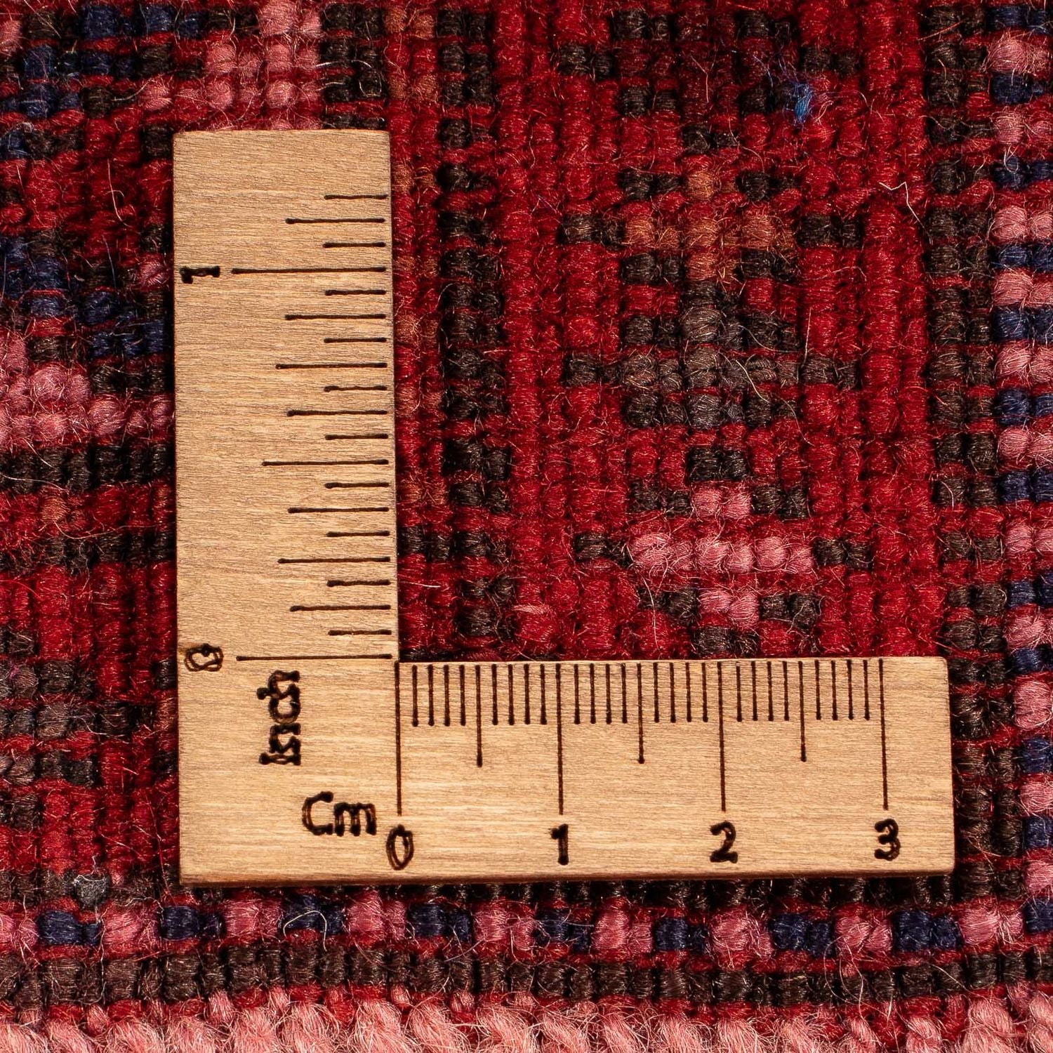 Baluch-tæppe - 131 x 104 cm - lysrød