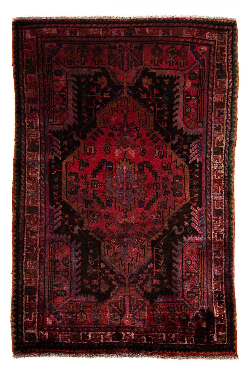 Persisk tæppe - Nomadisk - 175 x 115 cm - mørkerød
