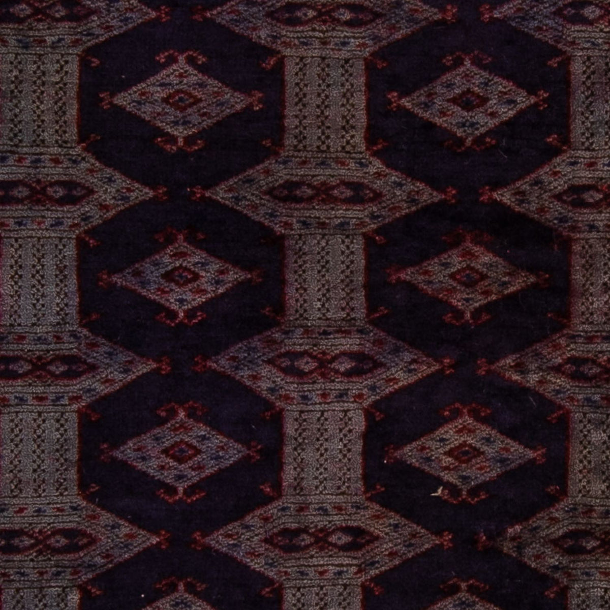 Turkaman-tæppe - 147 x 108 cm - mørkebrun