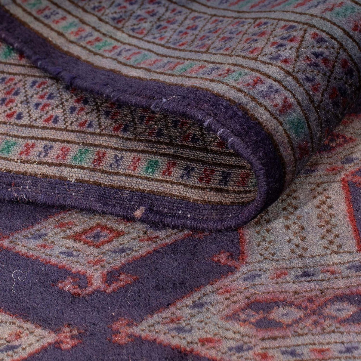 Turkaman-tæppe - 147 x 108 cm - mørkebrun