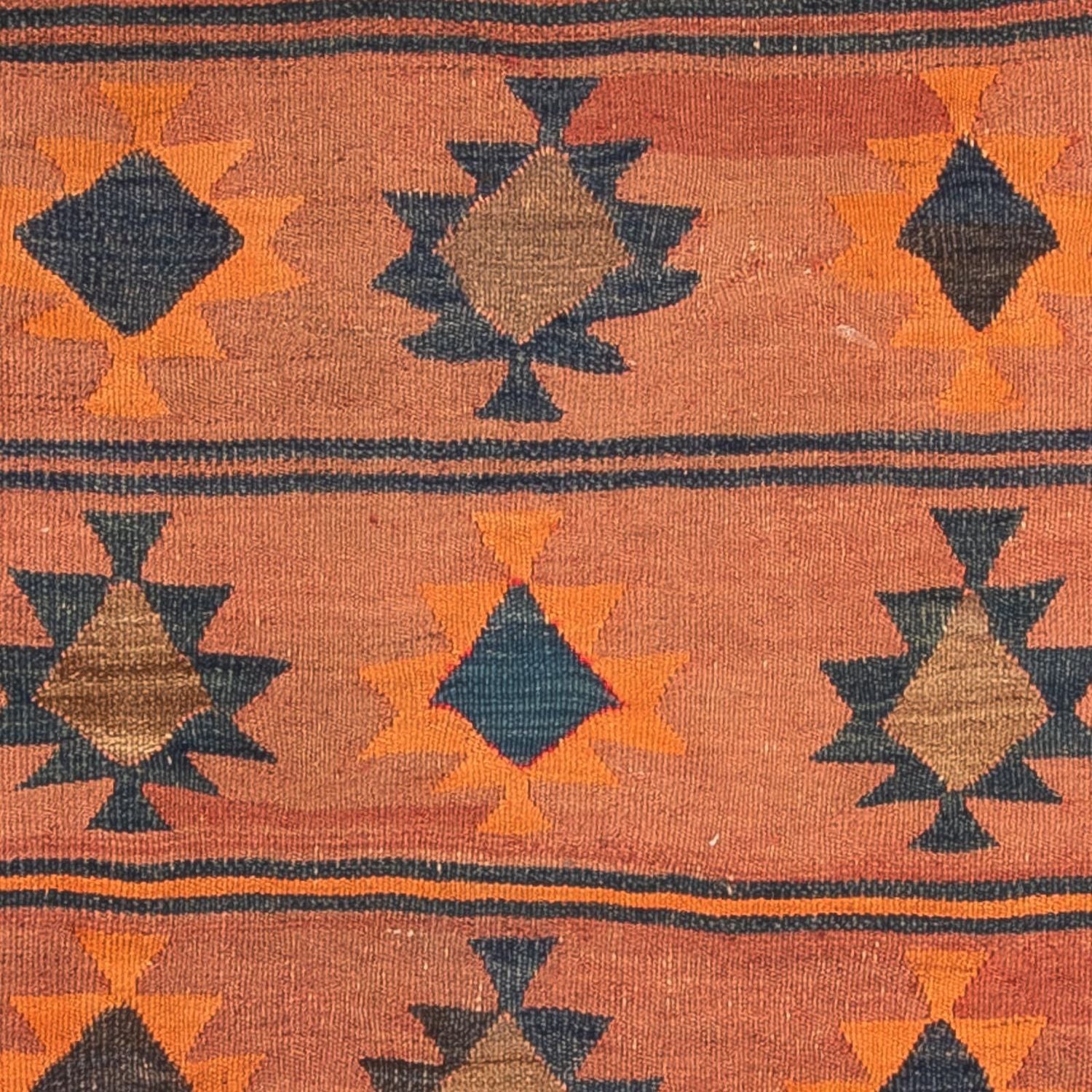 Løber Kelim-tæppe - gammelt - 260 x 140 cm - flerfarvet